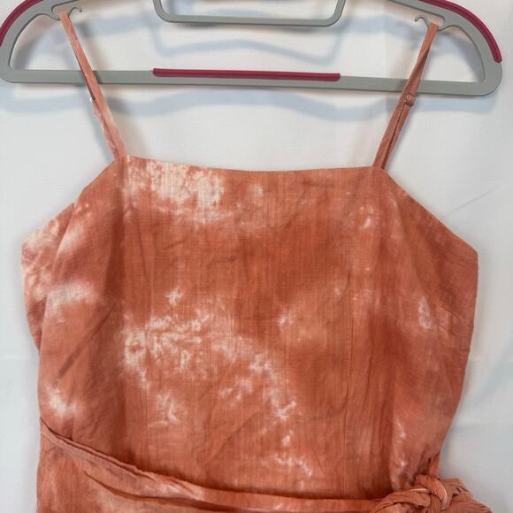 Altar’d State Cotton Linen Tie Dye Faux Wrap Sleeveless A Line Mini Dress Small - Picture 3 of 14